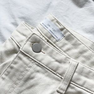 Oak+Fort Slim Ankle Pants - Cream, Size 27